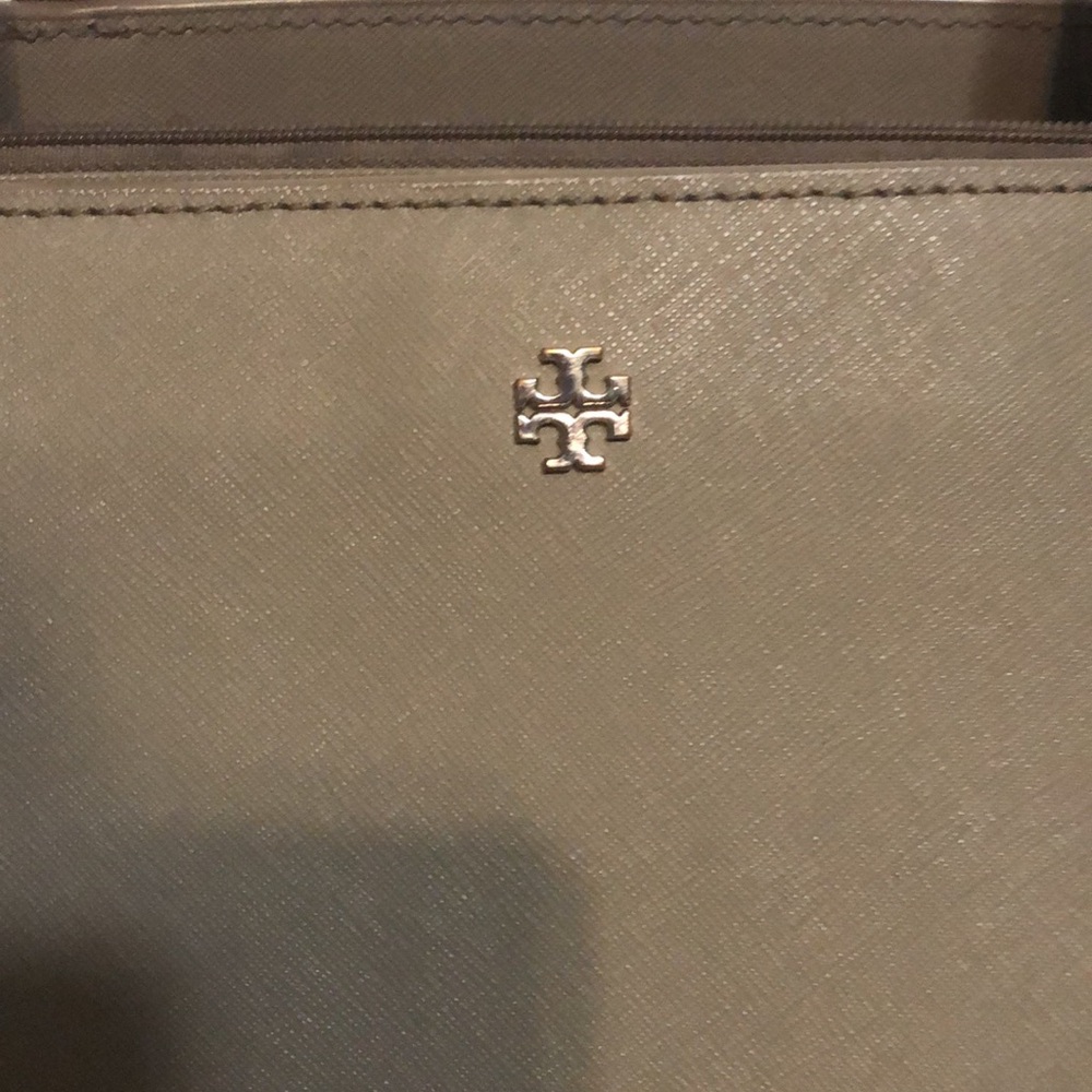 Tory Burch Taupe Leather Tote Bag - Picture 2 of 10